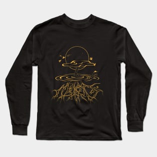 Water Tree - Gold Long Sleeve T-Shirt